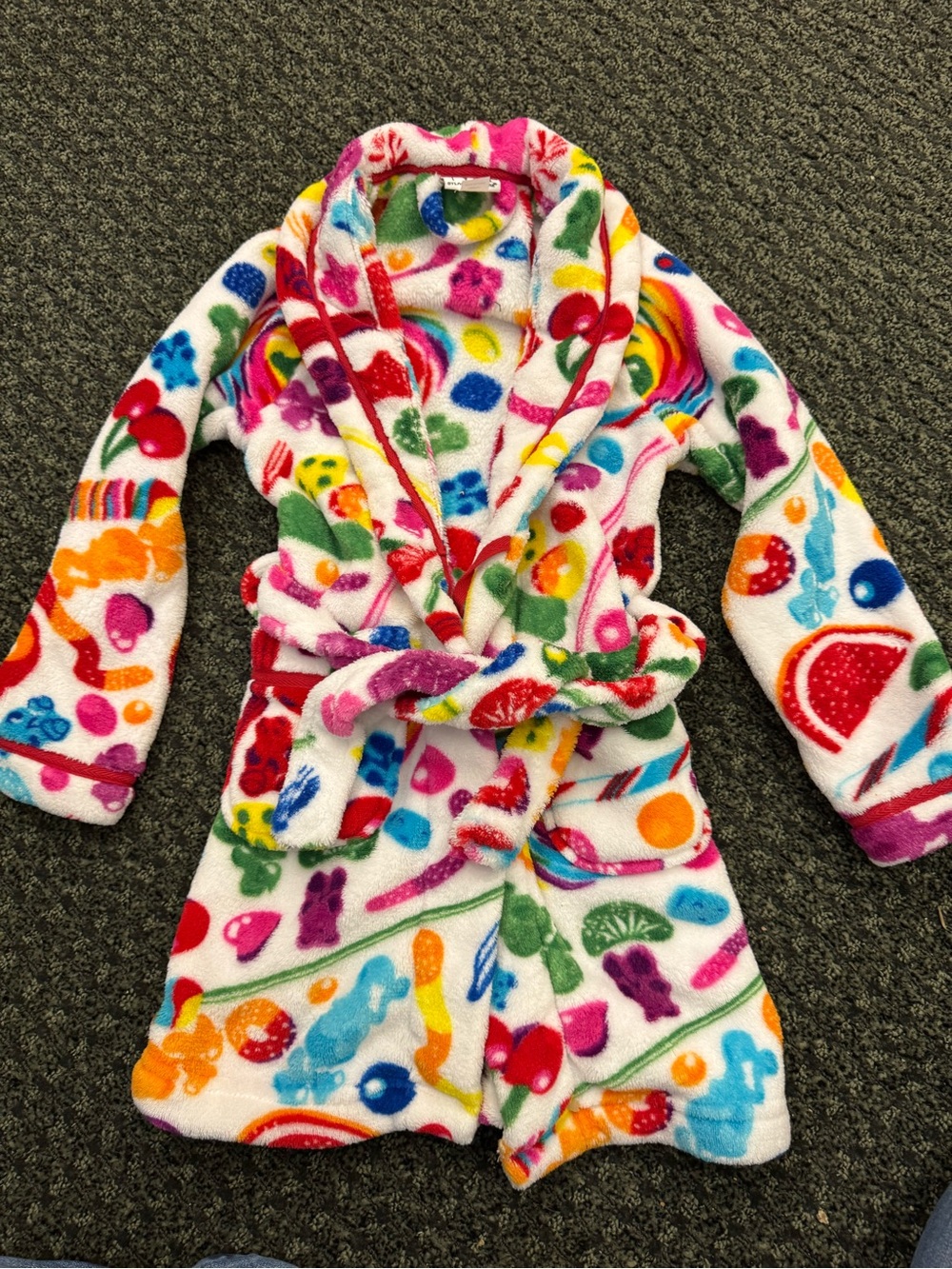 Dylan’s Candy Bar Plush Fleece Robe | Colorful Candy Print | Women’s Small